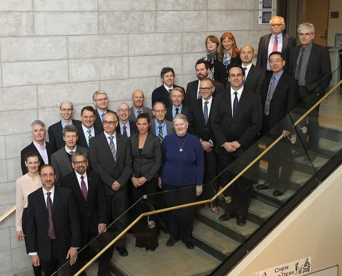 Group photo of all the researchers for NSERC at Queen's University in Kingston, Ont., on Friday Jan. 8, 2016. THE CANADIAN PRESS Images/Lars Hagberg